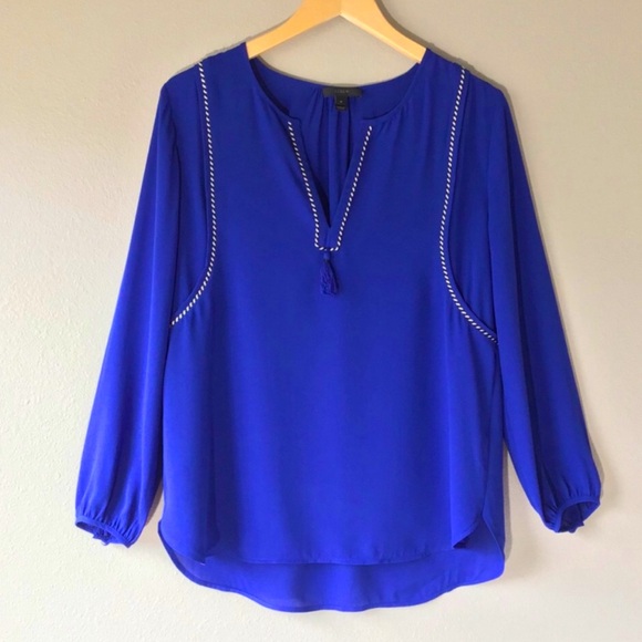 J. Crew - Tassel Trim Top in Royal Blue - Picture 4 of 7